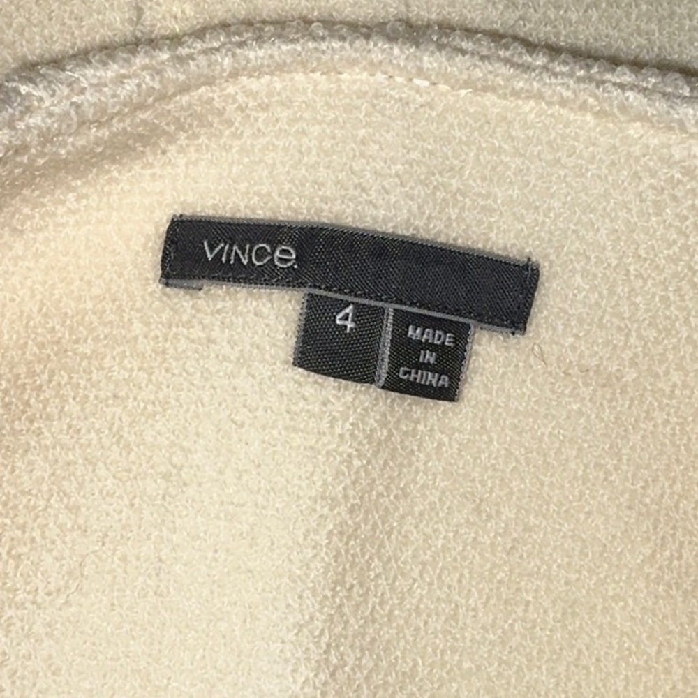 Vince, Cream Wool Moto Jacket, Size 4 - Picture 7 of 14
